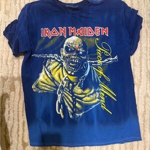 Iron Maiden Tie Dye Blue Graphic Tee